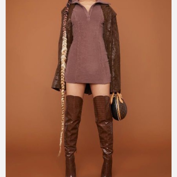 Terry Cloth Athletic Style Dress - Picture 3 of 8